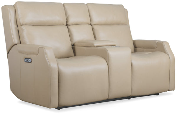 Hooker Furniture Nelson Zero Gravity Power Loveseat Top Grain Leather Recliner with Lumbar Support SS836-PHZLC2-070