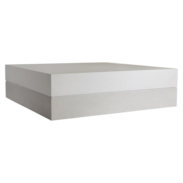 Bernhardt Bernhardt Ellison 54" Square Cocktail Table — Adobe Faux Stone Top, Sandblasted Ash Base, Casters 553011