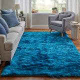 Feizy Rugs Indochine Plush Hand-tufted Polyester Shag Rug - Luxurious High Pile For Contemporary Spaces Blue Polyester 4944550fpck000c50