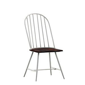 Homelegance By Top-Line Pascal Two-Tone Spindle Windsor Dining Chairs (Set of 4) White Metal