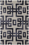 Feizy Rugs Lorrain Hand-tufted Wool Geometric Rug - Stain-resistant, High Traffic Area, Luxurious Modern Design Ivory,Black Wool 6108568fnor000p00