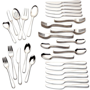 Lenox Stratton 65-Piece Flatware Set Metallic, STAINLESS METAL 823585