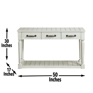 English Elm Steve Silver - Hemingway - Sofa Table - White