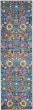 Nourison Passion PSN01 Machine Made Power-loomed No Border Indoor Only Bohemian Transitional Rug Denim, Denim 100% Polypropylene 99446761873