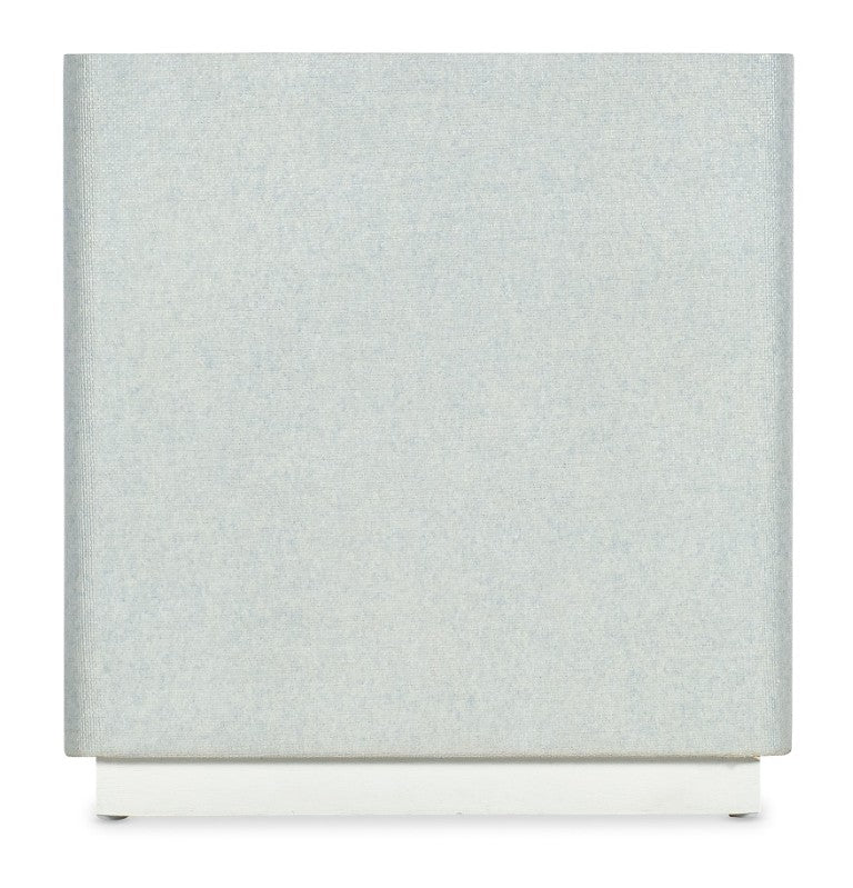 Hooker Furniture Melange Raffia-Wrapped Atlantis End Table With Creamy Tempered Glass Top For Coastal Modern Living 628-80499-02