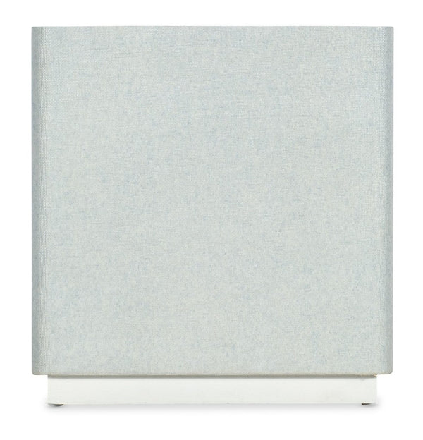 Hooker Furniture Melange Raffia-Wrapped Atlantis End Table With Creamy Tempered Glass Top For Coastal Modern Living 628-80499-02