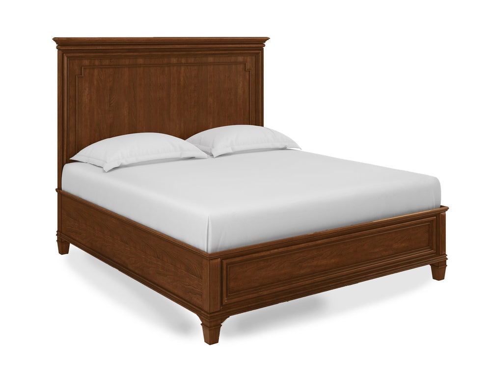 A.R.T. Furniture Newel California King Panel Bed In Vintage Cherry - Luxurious Traditional Design With Timeless Elegance Brown Poplar Solids,Cherry Veneers 294127-1406