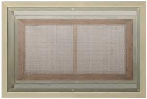 Hooker Furniture Melange Stainless Steel End Table With Tempered Glass, Cane Shelf & Mid‑Century Texture, 30"L X 20"W 628-80561-15