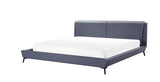 Queen Modrest Burbank Modern Grey Leatherette Bed