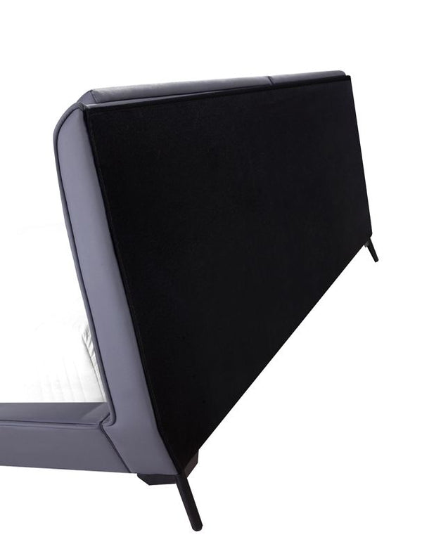 VIG Furniture Eastern King Modrest Burbank Modern Grey Leatherette Bed VGJY-579-GRY-EK