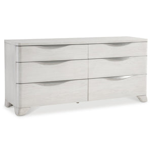 Bernhardt Bernhardt Sereno Six-Drawer Dresser In Lutra Walnut With Soft-Close Drawers, Nickel Pulls, Rustic Modern Appeal 329050