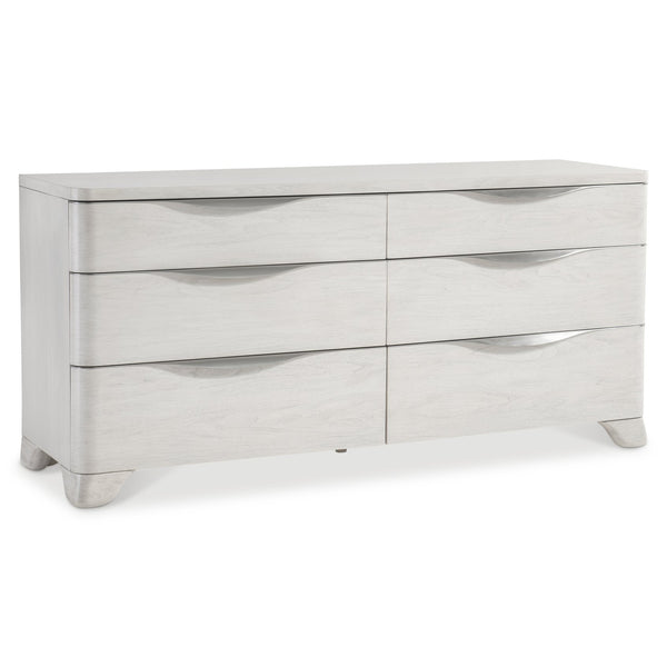 Bernhardt Bernhardt Sereno Six-Drawer Dresser In Lutra Walnut With Soft-Close Drawers, Nickel Pulls, Rustic Modern Appeal 329050