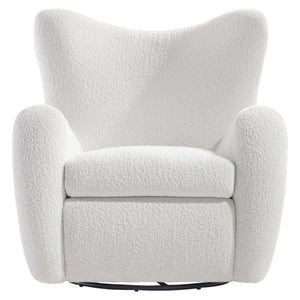 Bernhardt Bernhardt Silvi Fabric Swivel Chair With Plush Contoured Back, 360° Swivel, Sculptural Modern Comfort B802SAO