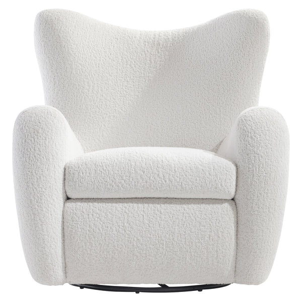 Bernhardt Bernhardt Silvi Fabric Swivel Chair With Plush Contoured Back, 360° Swivel, Sculptural Modern Comfort B802SAO