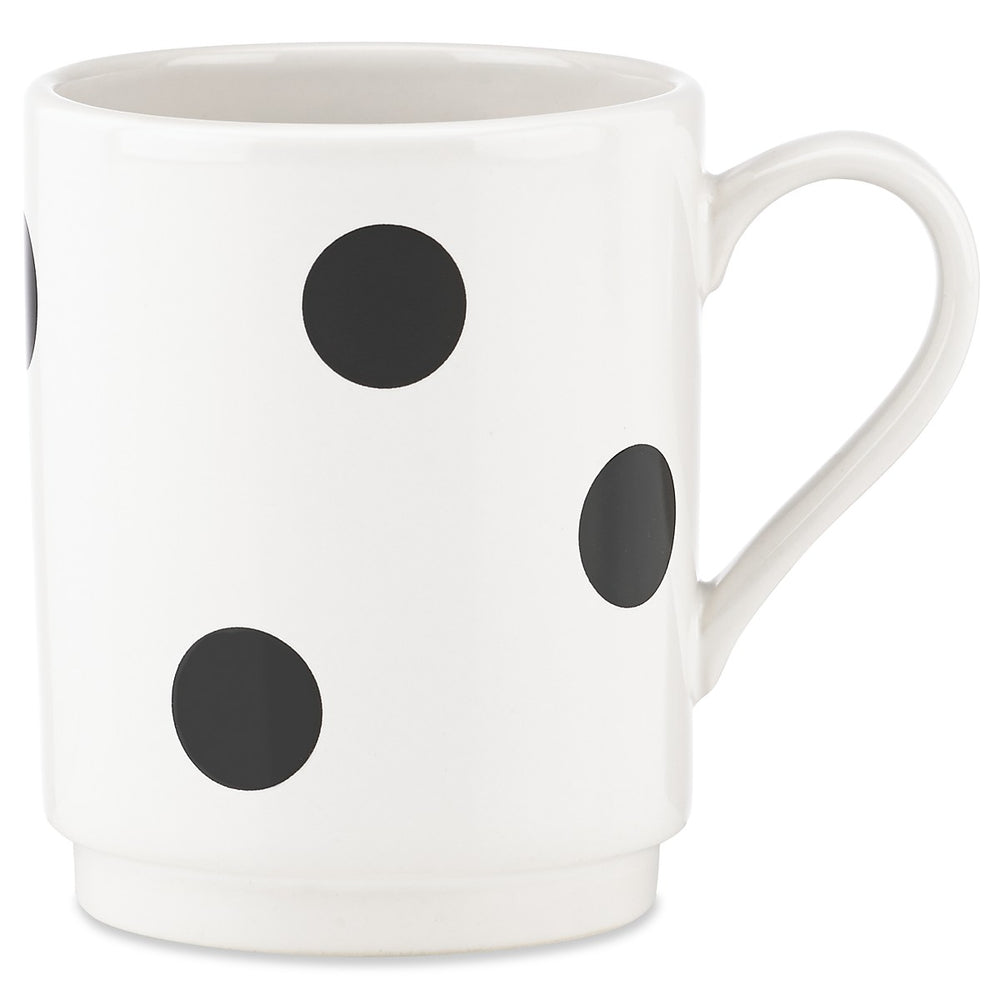 Lenox Kate Spade Deco Dot Mug White, WHITE STONEWARE 856713