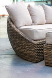 Havana Round Daybed in Canvas Natural w/ Self Welt SW1701-99-OTT-5404 Sunset West