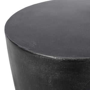 English Elm Outdoor Seamless Concrete Barrel Side Table for Patio Lounge and Indoor Accent Use 73448.00
