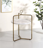 Steve Silver Miro Side Table [White/Gold] MR200EG