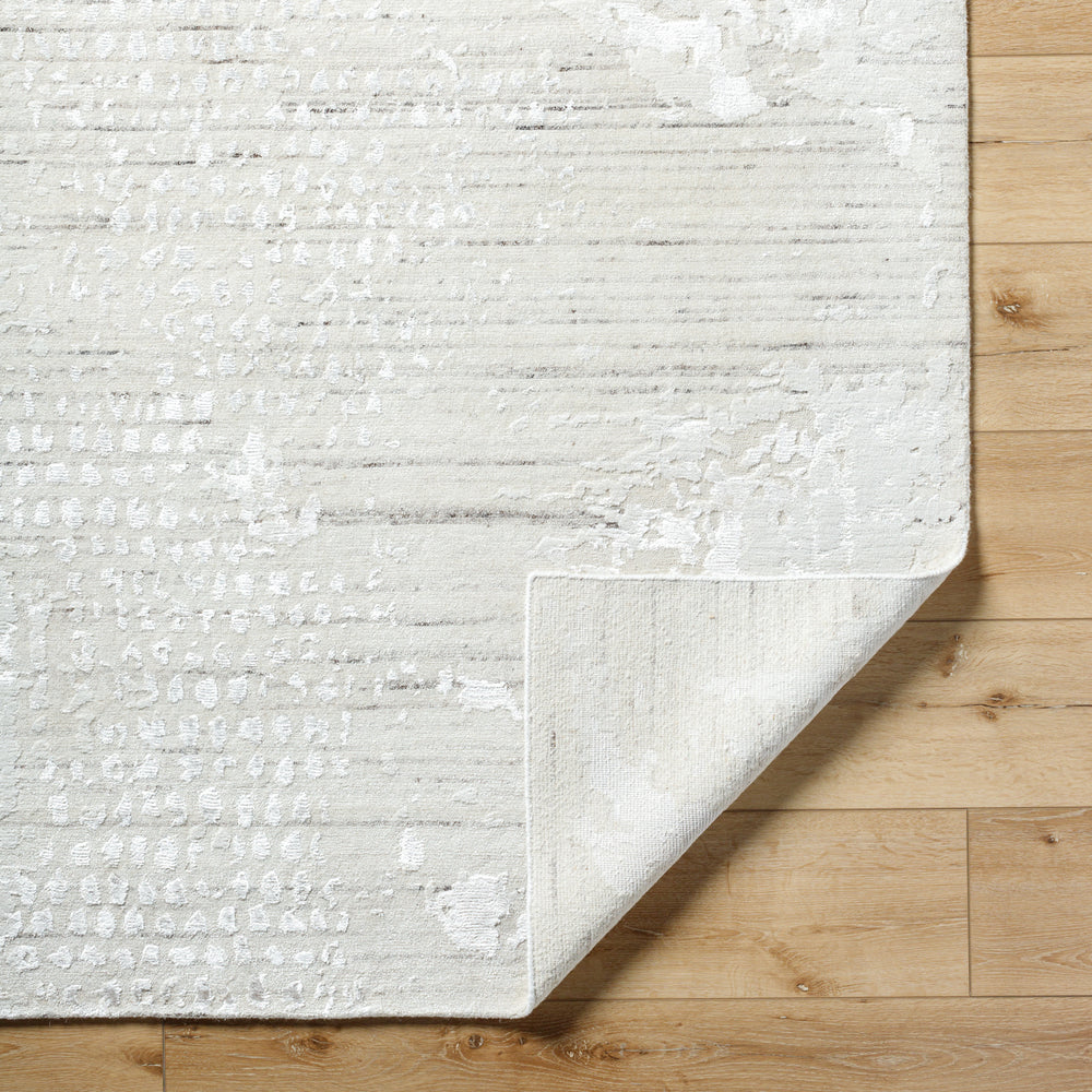 Jaylin JYL-2300 9' x 12' Handmade Rug JYL2300-912  Light Silver, White, Silver Surya