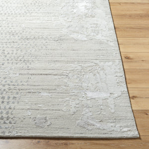 Jaylin JYL-2300 9' x 12' Handmade Rug JYL2300-912  Light Silver, White, Silver Surya