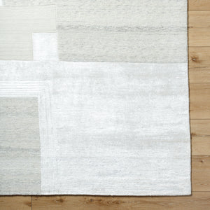Jaylin JYL-2302 9' x 12' Handmade Rug JYL2302-912  Off-White, Light Silver Surya