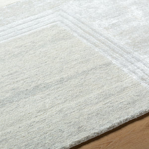 Jaylin JYL-2302 9' x 12' Handmade Rug JYL2302-912  Off-White, Light Silver Surya