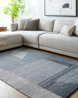 Livabliss Jocelyn Handwoven Flatweave Rug Recycled Pet Yarn Indoor Outdoor Entryway Accent Slate Gray, Cha 8' x 10' JYN2300-810