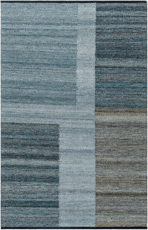 Livabliss Jocelyn Handwoven Recycled Pet Flatweave Accent Rug for Entryways and Small Spaces Slate Blue, Ste 9' x 12' JYN2302-912