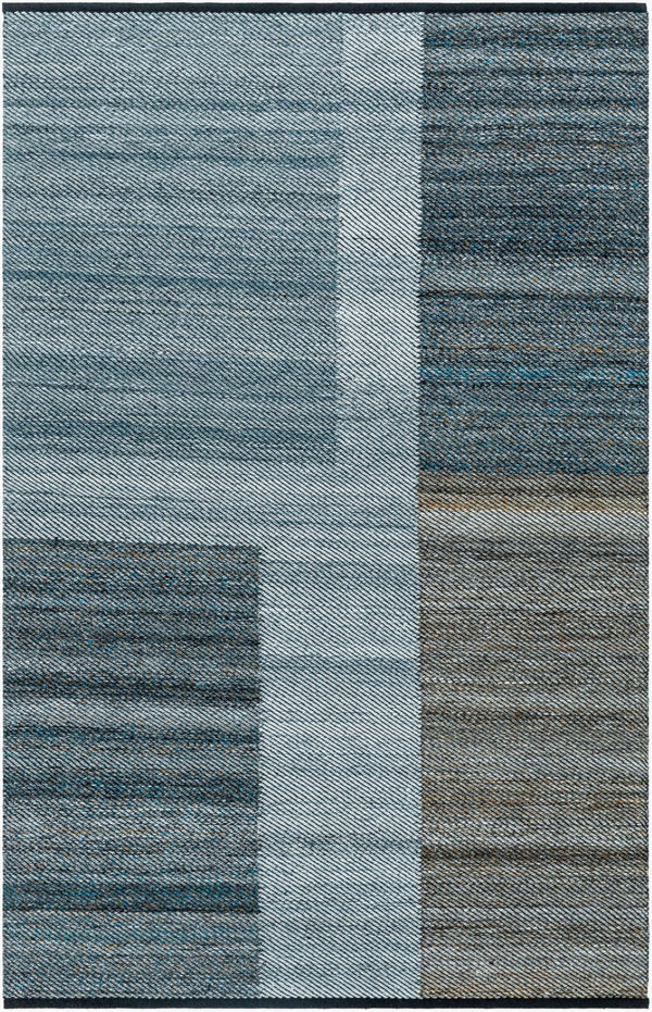 Livabliss Jocelyn Handwoven Recycled Pet Flatweave Accent Rug for Entryways and Small Spaces Slate Blue, Ste 9' x 12' JYN2302-912