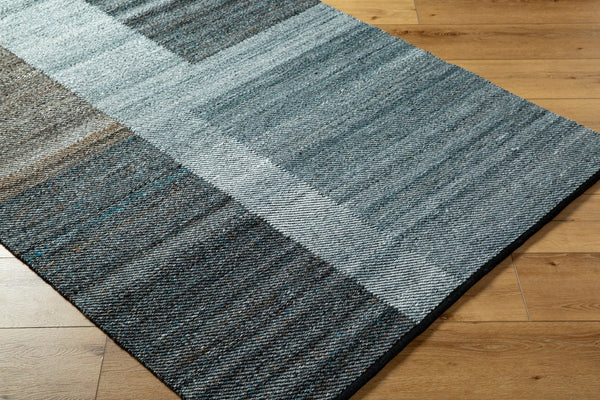 Livabliss Jocelyn Handwoven Recycled Pet Flatweave Accent Rug for Entryways and Small Spaces Slate Blue, Ste 9' x 12' JYN2302-912