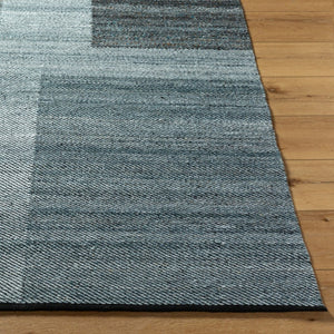 Livabliss Jocelyn Handwoven Recycled Pet Flatweave Accent Rug for Entryways and Small Spaces Slate Blue, Ste 9' x 12' JYN2302-912