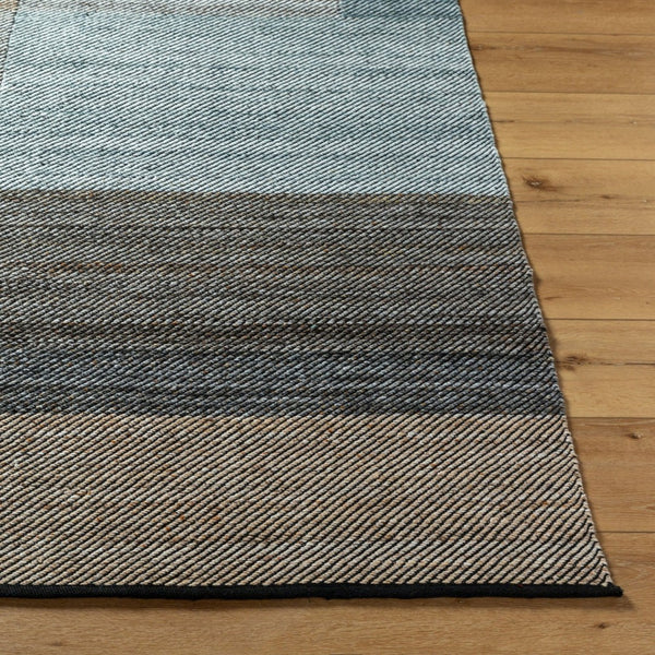 Livabliss Jocelyn Handwoven Flatweave Area Rug Recycled Pet Yarn Indoor Outdoor Living Room Slate Blue, Cha 8' x 10' JYN2303-810