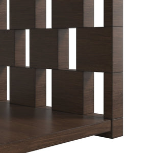 A.R.T. Furniture Verge Modern Walnut End Table with Geometric Design & Storage Shelf for Living Room Elegance 337303-1960