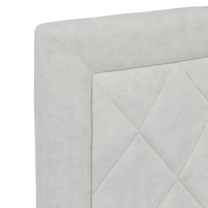 Homelegance By Top-Line Terrell Black Finish Frame with Velvet Fabric Platform Bed Cream Velvet