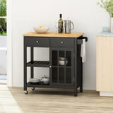 Christopher Knight Home® - Noble House - Byway Contemporary Kitchen Cart with Wheels