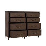 Revival Row 8-Drawer Bureau Brown with Chimney Smoke Finish P348101 Pulaski Furniture