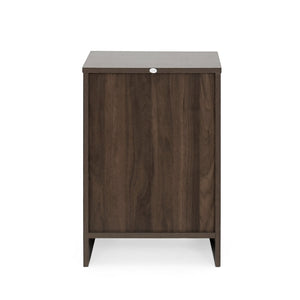 English Elm Christopher Knight Home® - DELANEY Faux Wood 1-Drawer Nightstand with Bottom Shelf, Moisture-Resistant MDF, Compact Chic Walnut 71138.00WALN
