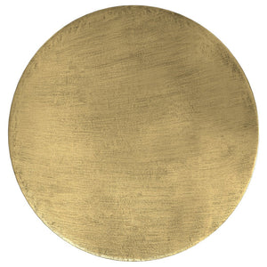 English Elm Johnsen Antique Gold Metal Coffee Table - Elegant Round Design For Modern Living Spaces & Decor B136P158940