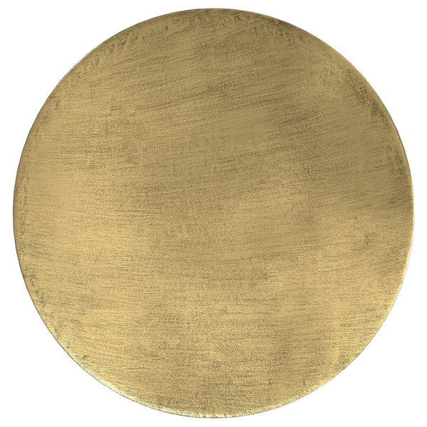 English Elm Johnsen Antique Gold Metal Coffee Table - Elegant Round Design For Modern Living Spaces & Decor B136P158940