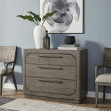 Scott Living Home Griffith Three Drawer Hall Chest Gray with Light Wood Finish P367DJ125 Pulaski Furniture