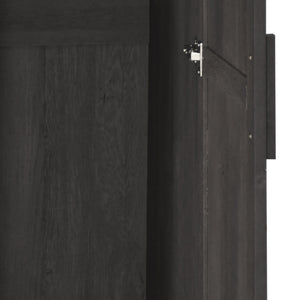English Elm Christopher Knight Home® - DELANEY Rustic 2-Door Wardrobe Grey with Faux Wood Finish, 75" Tall Armoire for Organized Storage 71142.00