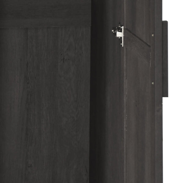 English Elm Christopher Knight Home® - DELANEY Rustic 2-Door Wardrobe Grey with Faux Wood Finish, 75" Tall Armoire for Organized Storage 71142.00