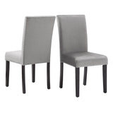 Homelegance By Top-Line Saber Nailhead Velvet Upholstered Chairs (Set of 2) Grey Wood