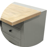 Parker House Americana Modern - Dove Functional File with Power Center Dove with Weathered Natural Top Poplar Solids / Birch Veneers with Oak Top AME#342F-DOV