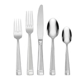 Oneida Amsterdam 45-Piece Stainless Steel Flatware Set, Satin Finish, Dishwasher Safe