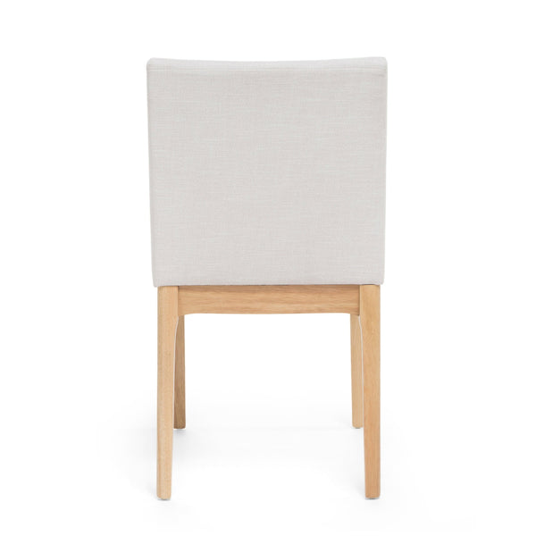 English Elm Dining Chair Set of Two Armless Upholstered Seats with Rubberwood Legs Modern Style 58924.00LBE