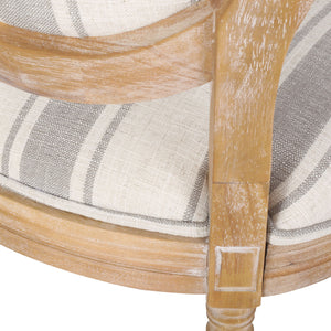 English Elm Christopher Knight Home® - Kd Elegant Upholstered Dining Chairs Set - French Country Style With Round Backrest & Fluted Legs 60352.00GRYLNN