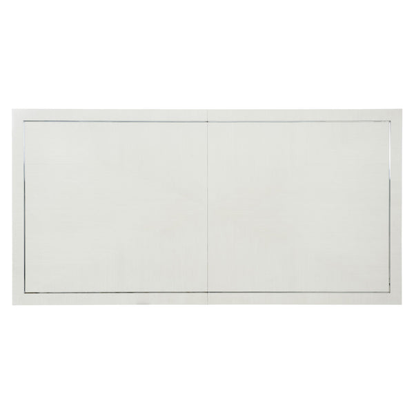 Bernhardt Bernhardt Silhouette Rectangular Dining Table — Eggshelled Hollywood Regency With Stainless Inlay & 20" Leaf Expansion K1581