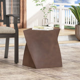 Christopher Knight Home® - Noble House - Abney Outdoor Lightweight Concrete Side Table, Brown