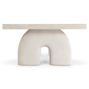 Bernhardt Bernhardt Antibes Cocktail Table — Sculptural Arched Concrete Supports With Roz Oak Top, Rustic Modern Appeal 350022